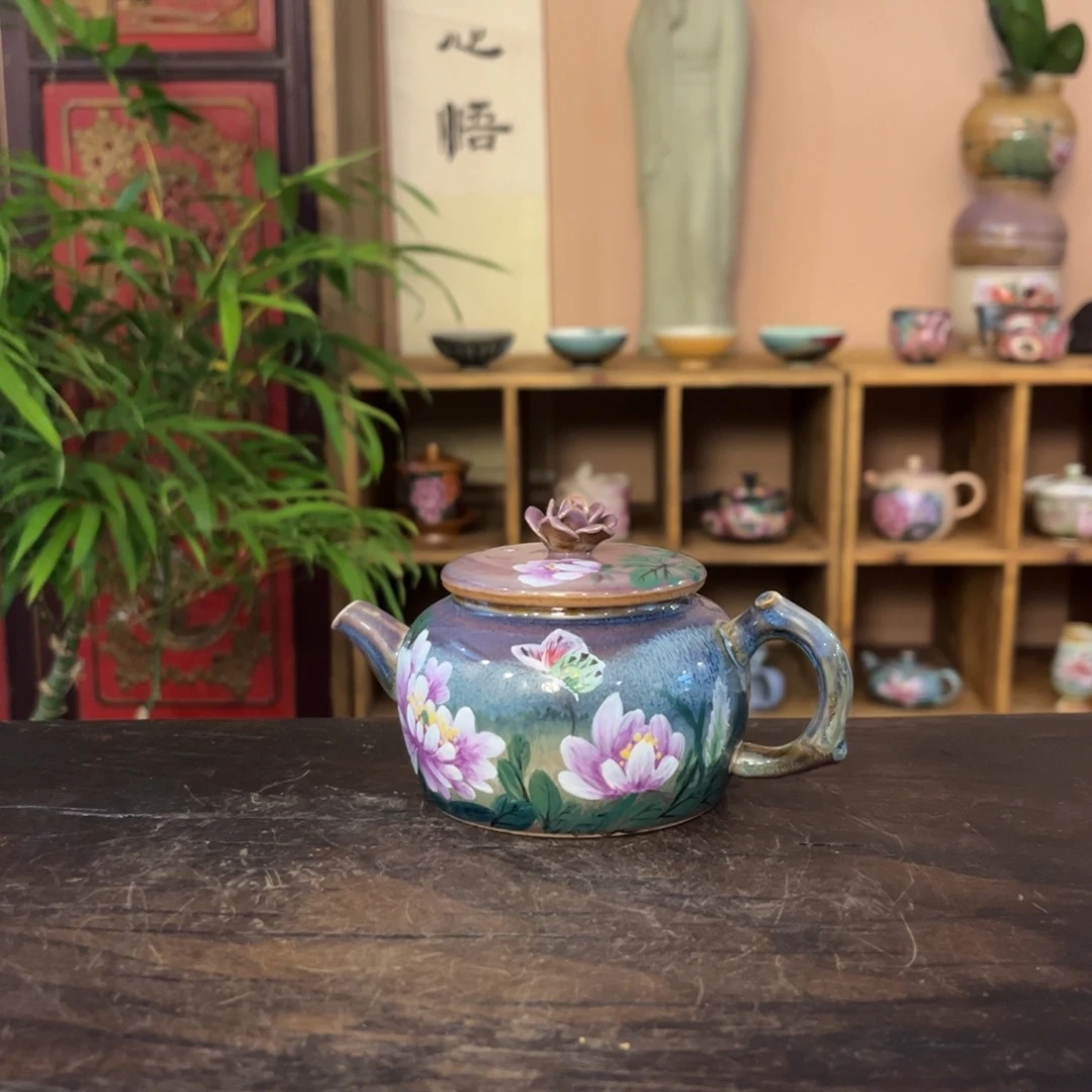 柴烧纯手工手绘陶瓷