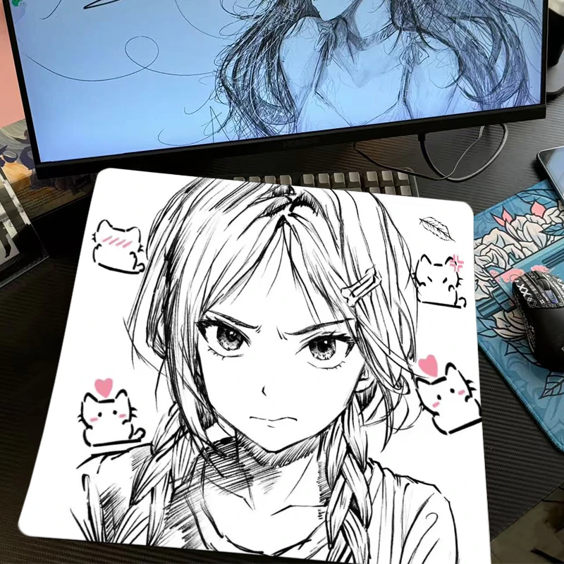 Kuroha 欲语Moment特别版(线稿)中性细面电竞鼠标垫FPS