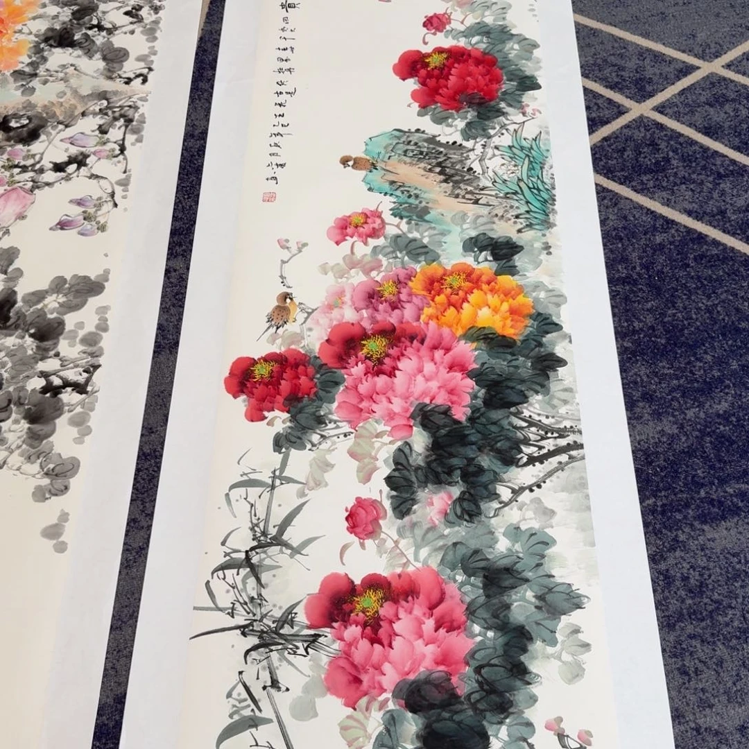 国画手绘国画花鸟