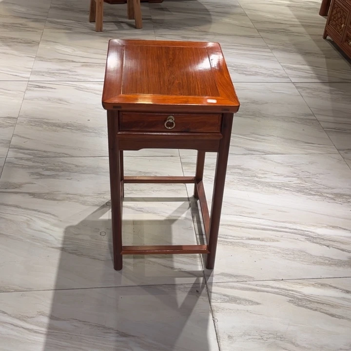 紫檀木类端景台刘**缅花茶几