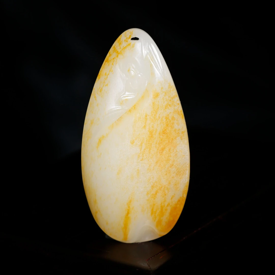 新疆和田玉观音牌挂件