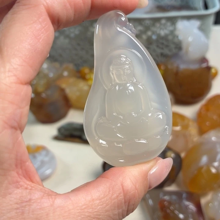 玛瑙/玉髓未镶嵌吊坠(不含链)