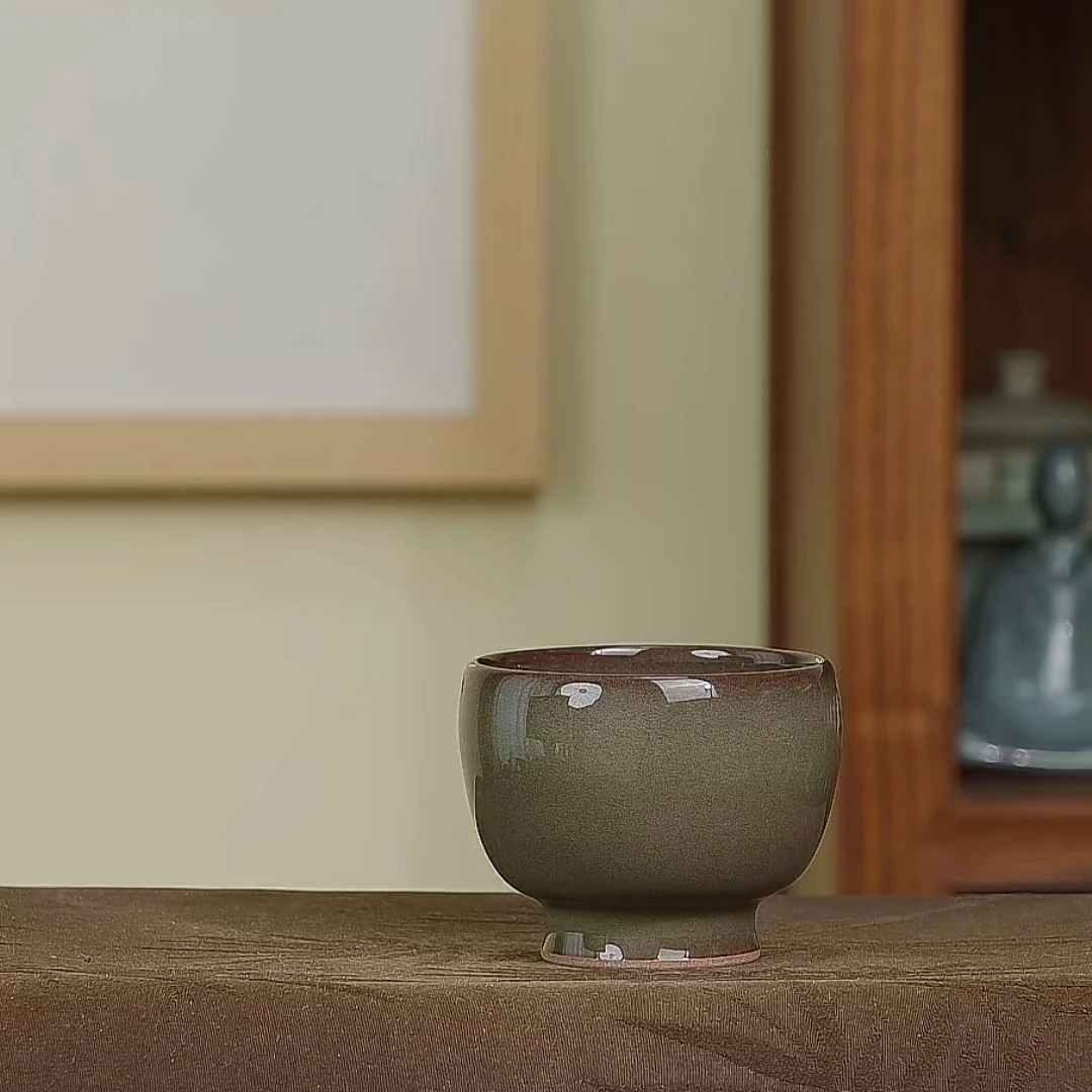 抹茶巧克力莲子杯周贝陶瓷功夫茶具单杯个人专用品茗主人杯