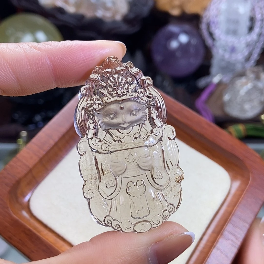 水晶颈饰未镶嵌水晶吊坠