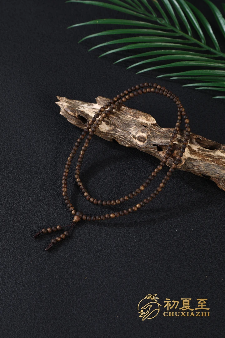 沉香海南老白棋4MM圆珠 沉水浮7G+ 精工精料（多样性发一）