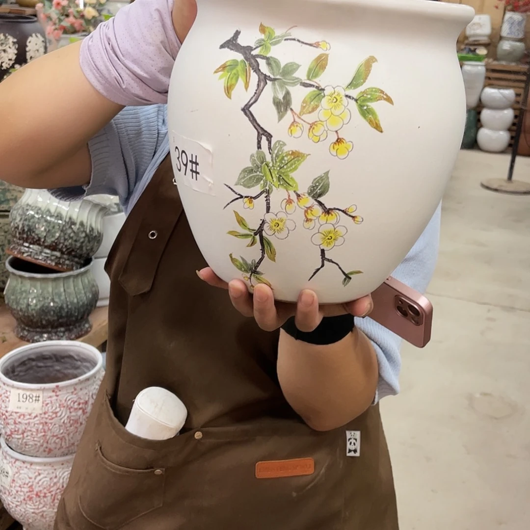 紫砂花盆高度22口径20厘米