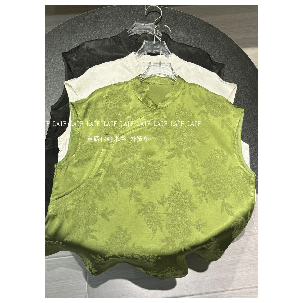 一眼爱 19姆米丝 外贸单 新中式女装上衣斜襟小衫