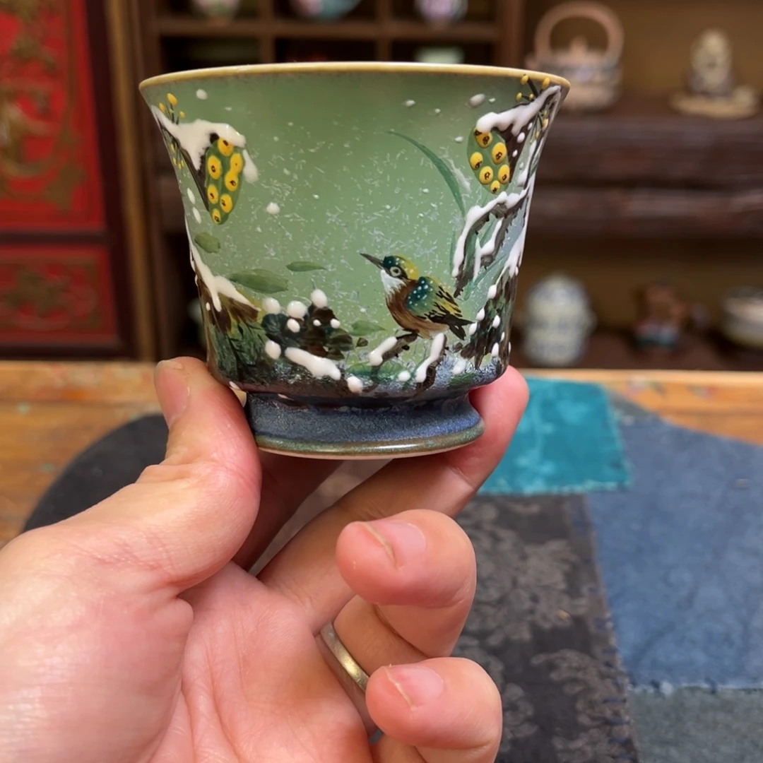 柴烧手工手绘陶瓷