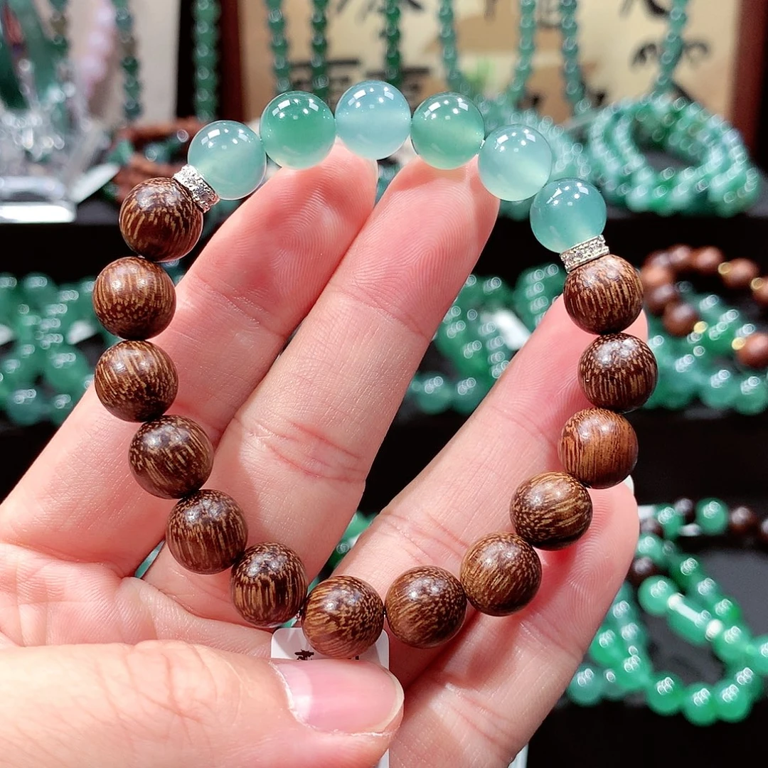 翡翠未镶嵌手链卡9.8