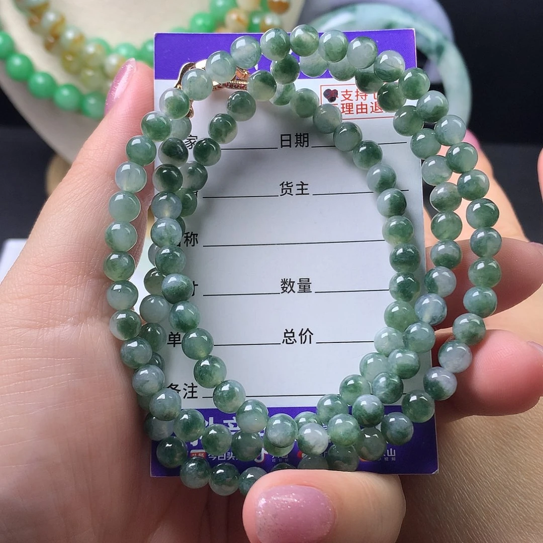 翡翠未镶嵌手链卡5.9