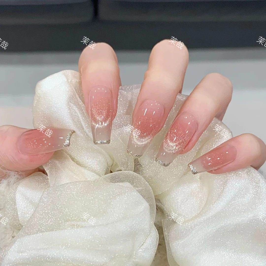 茉哉I现货【秋日茶会】纯手工定制美甲拆卸穿戴甲A3572