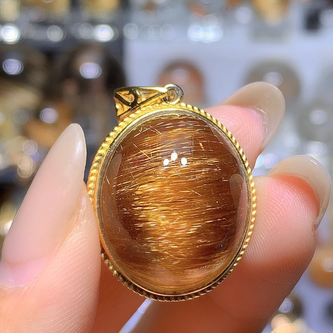 银S925镀金镶嵌珠宝半成品水晶