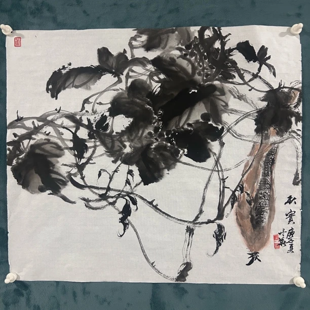 魏丹华手绘写意国画适合玄关过道装饰