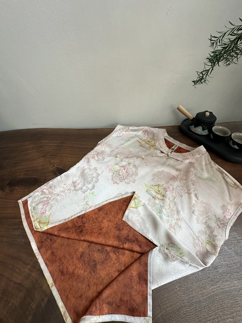 【桃园】2025夏季新款气质百搭显瘦新中式短袖女日常宽松