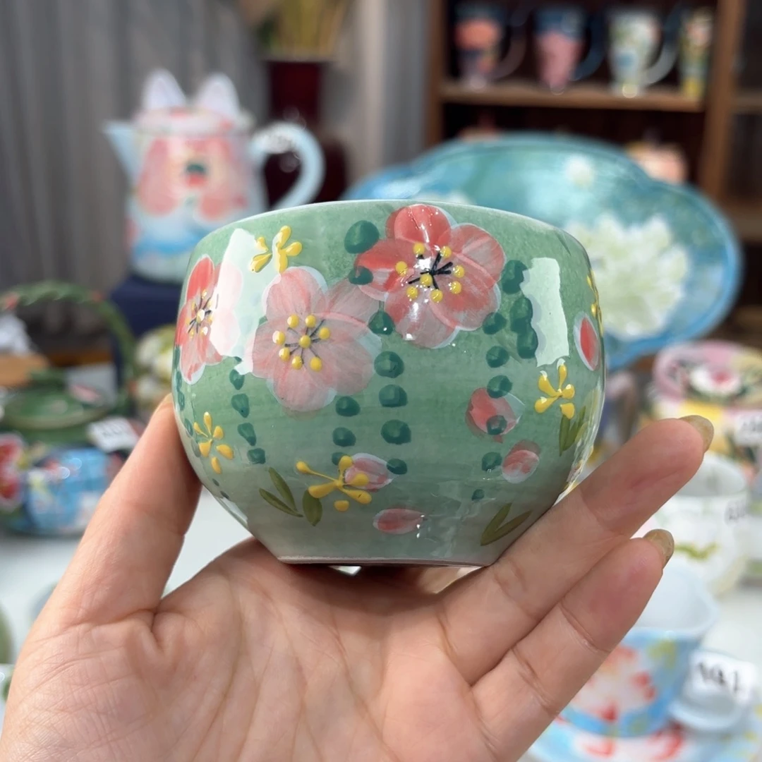 景德镇手绘高温釉下彩陶瓷茶具