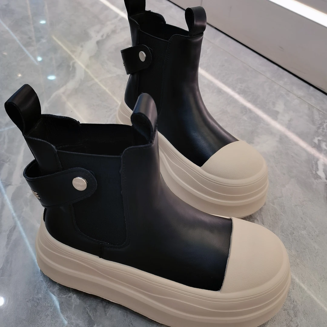 玛莎玛索2925-1二棉厚底烟筒靴
