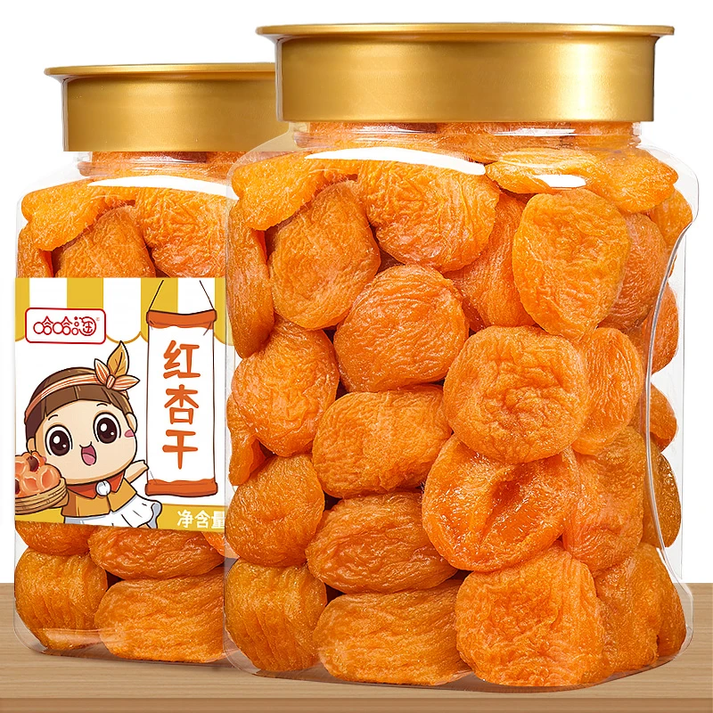哈哈淘红杏干500g罐装软糯酸甜果脯蜜饯果干办公室解馋零食
