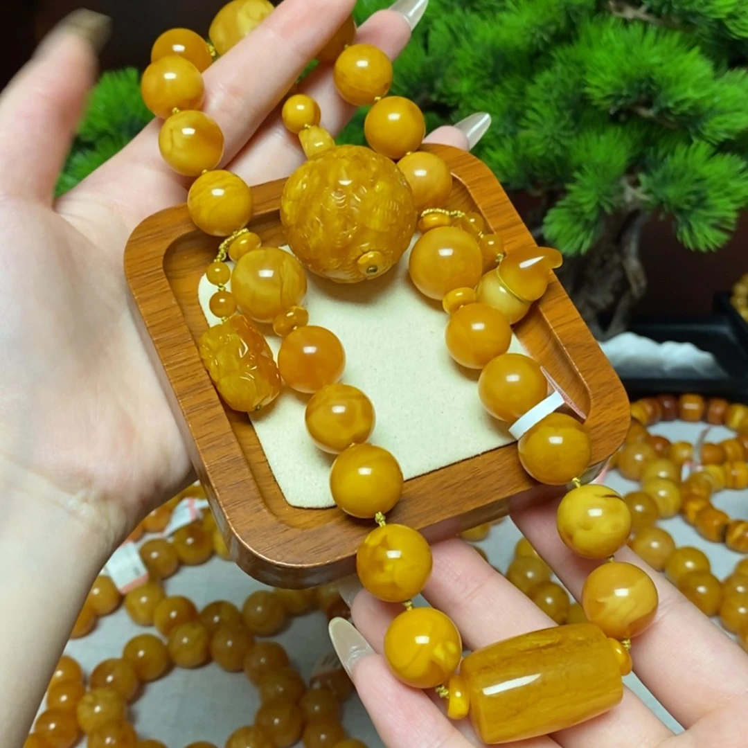 【闪购商品】未镶嵌蜜蜡手链手持