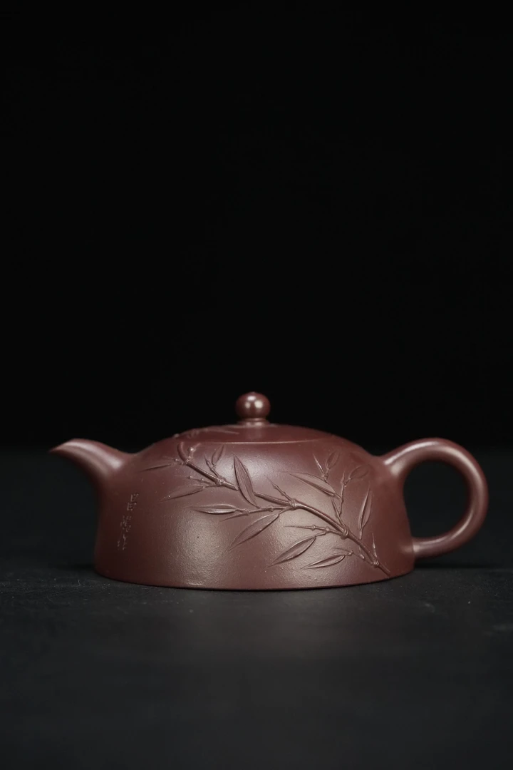 凡凡会客厅 FWH131李铭半月老紫泥230CC 紫砂壶