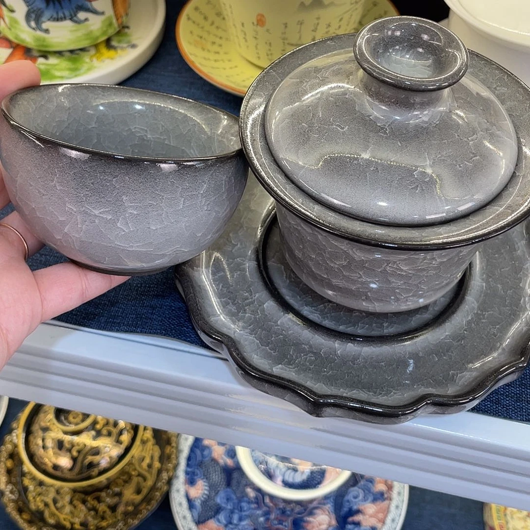 陶景德陶瓷盖碗茶具