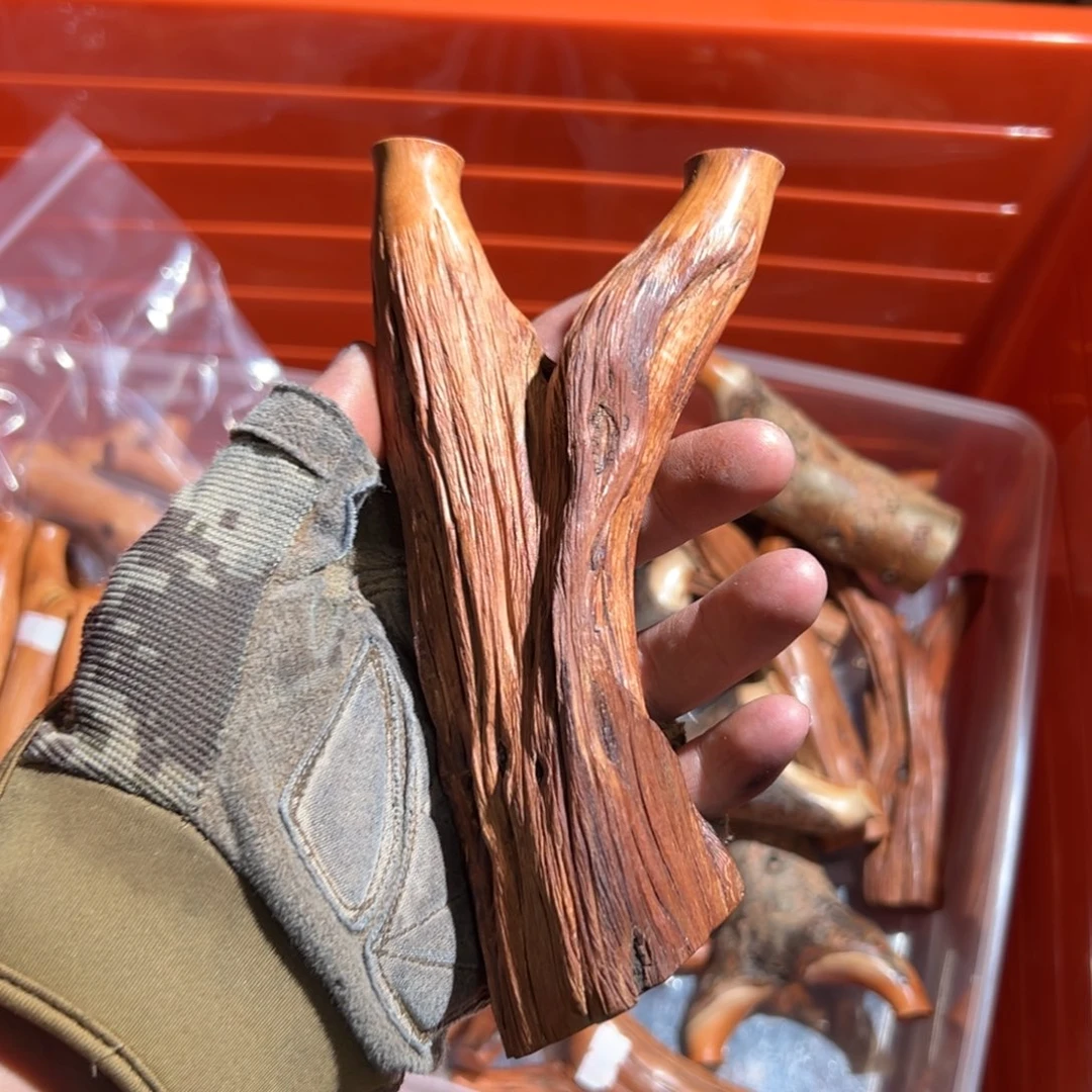 上***计火琉璃树杈木弓手工制作