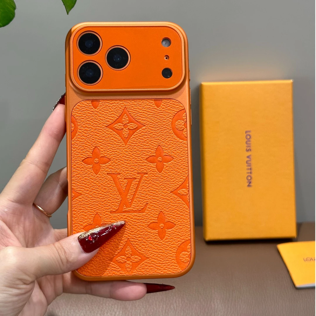 爱马仕橙D家GG适用iPhone16老花L家17ProMax手机壳大牌14皮15奢侈