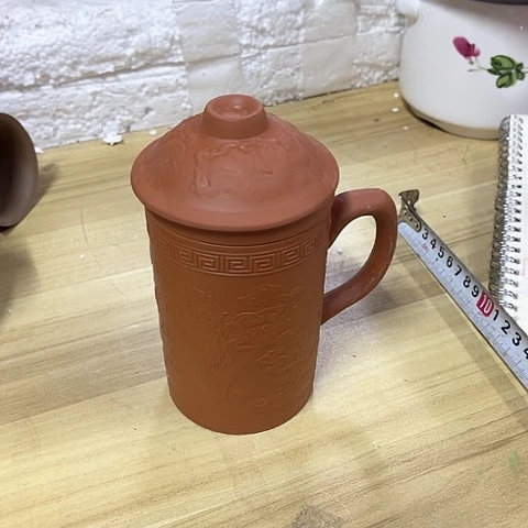 微瑕，不能明火，紫砂带盖愿*