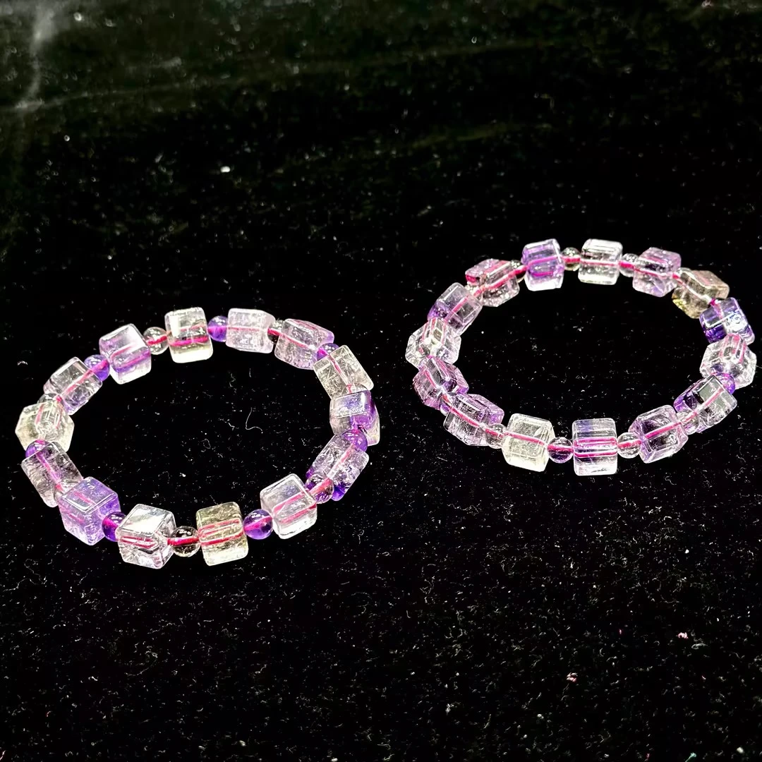 【WD】紫超七方糖DIY手串-约8mm（多样性发其一）