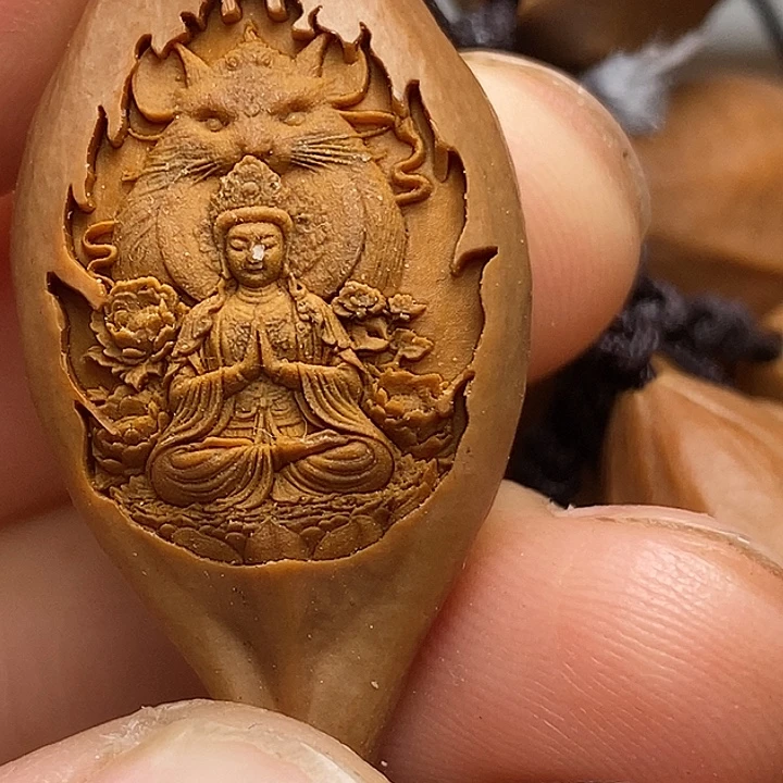 橄榄核吊坠橄榄核雕猴头手串手链