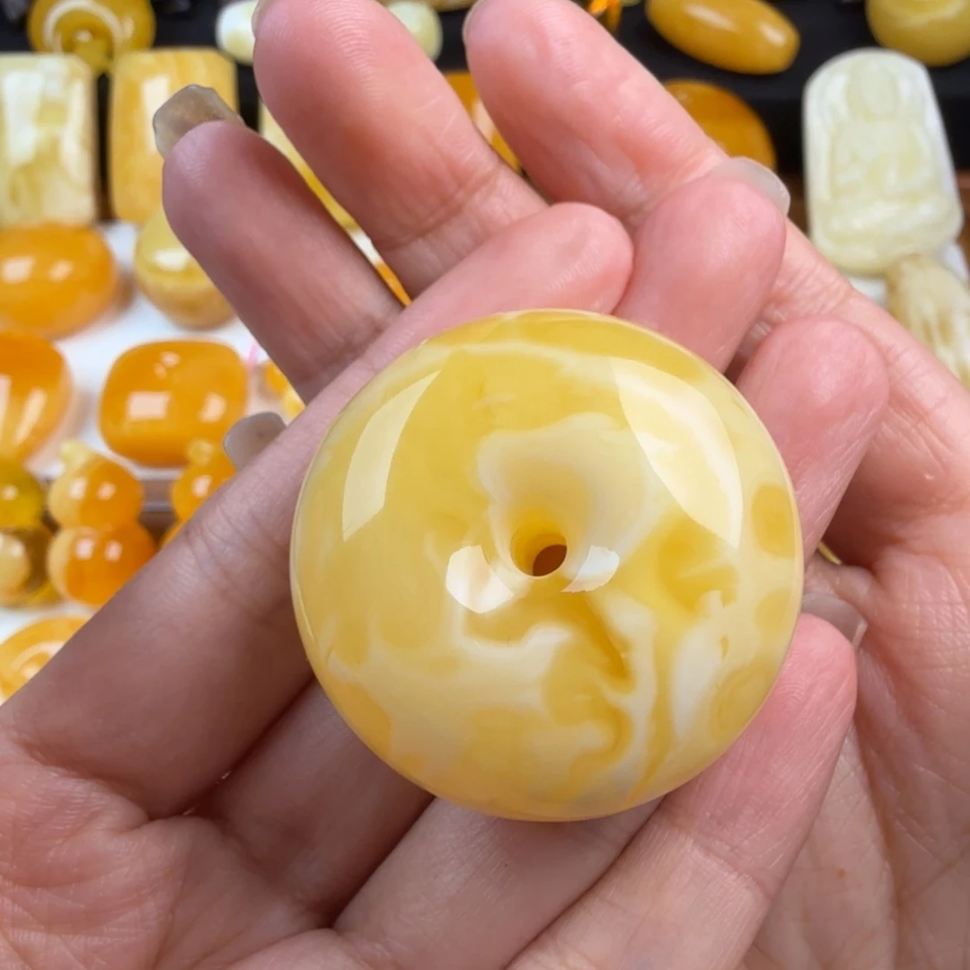 琥珀未镶嵌颈饰纯天然琥珀蜜蜡无优化