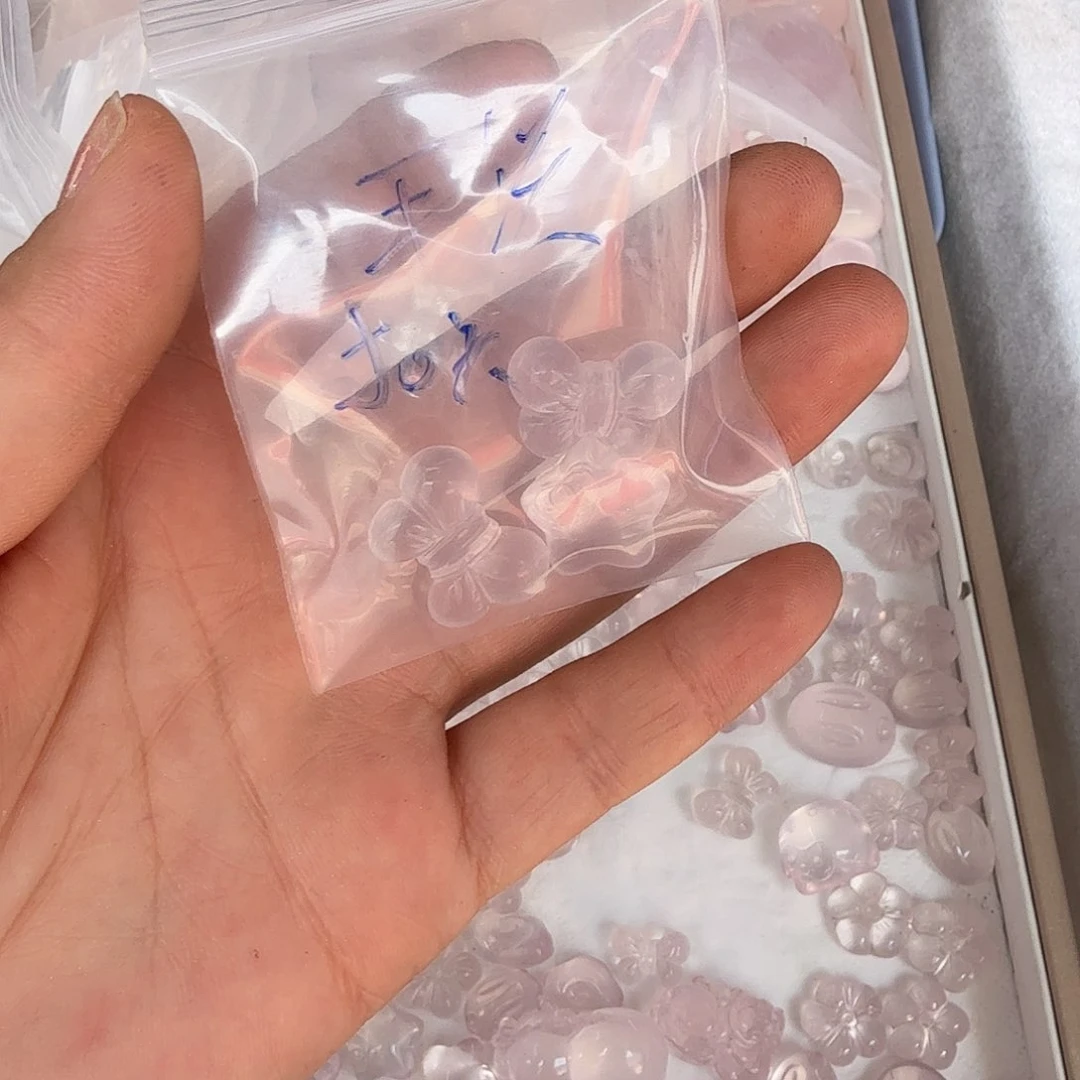 烟晶手链未镶嵌平**生粉