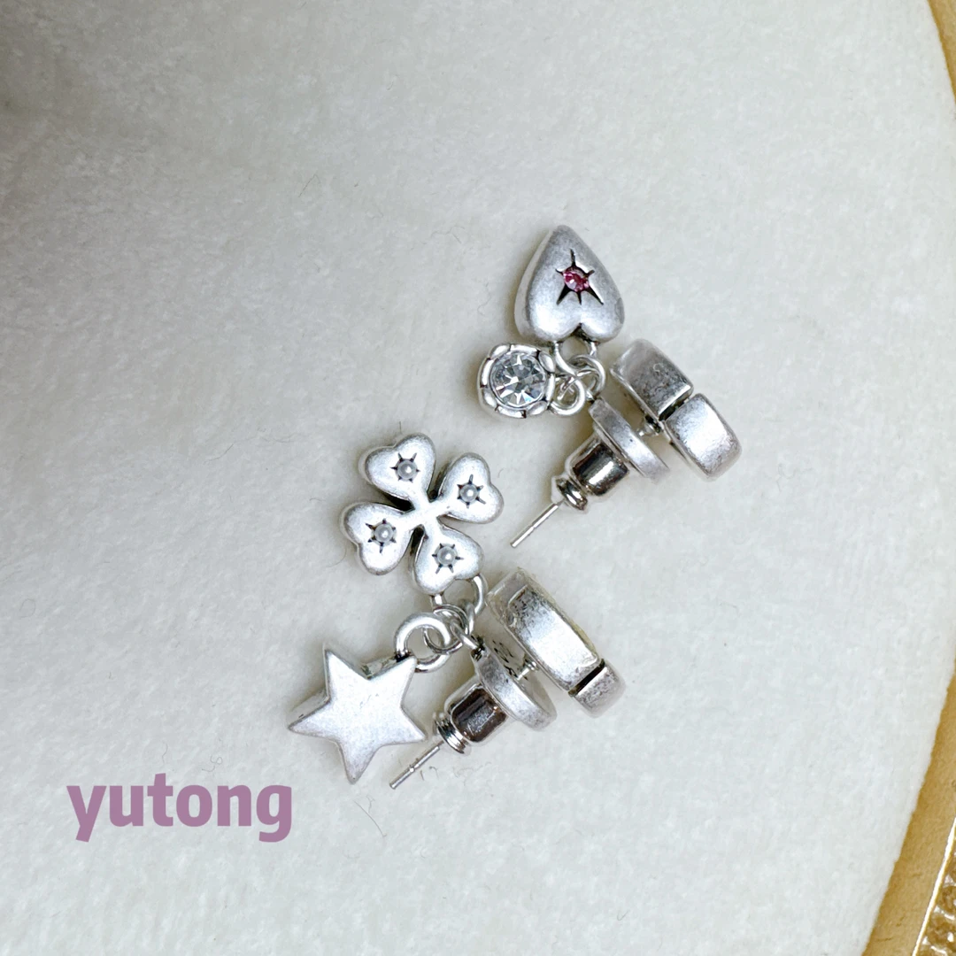 铜合金锆石耳饰 【雨桐高奢饰品】耳环CC00821