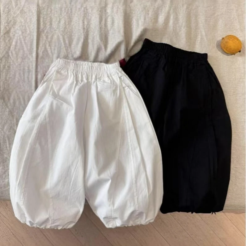 儿童九分裤2025春季新品男童女童韩版休闲宽松宝宝九分裤防蚊裤