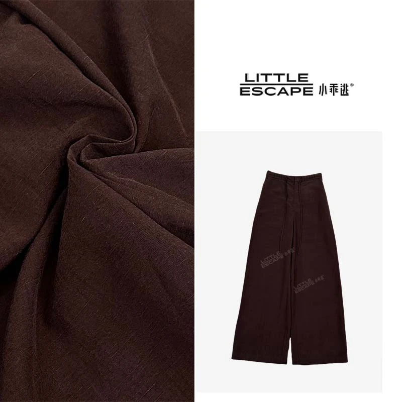 小乖逃深红棕长裤 咖色长裤窄版直筒裤休闲裤 M8831