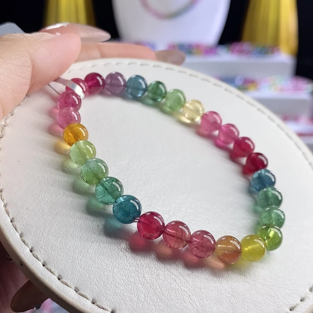 未镶嵌手链碧玺荧光色标