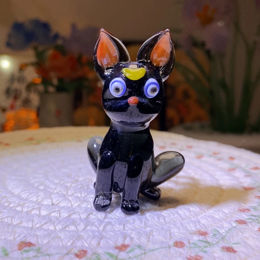 琉璃手工艺品黑猫
