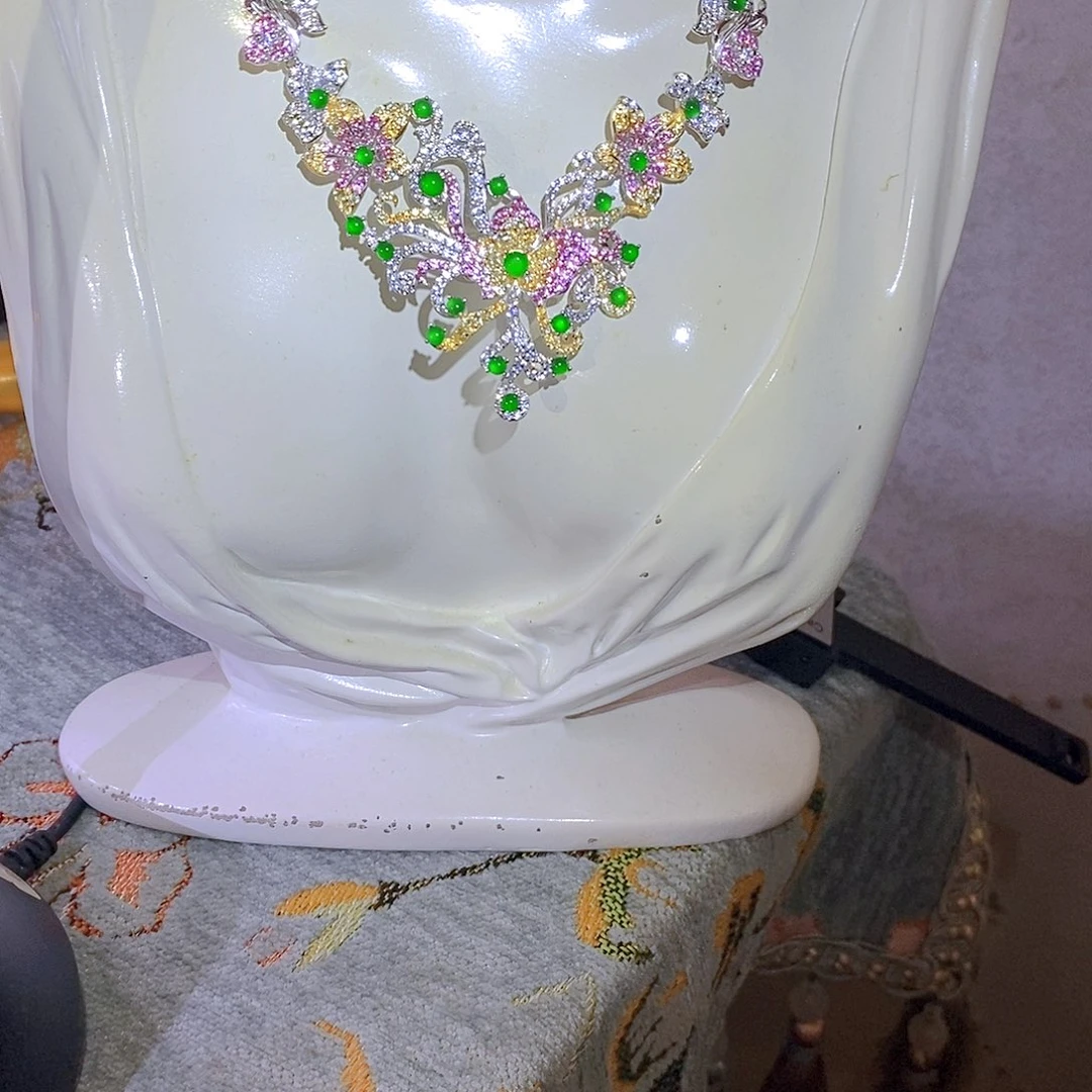 银S925镶嵌挂件翡翠