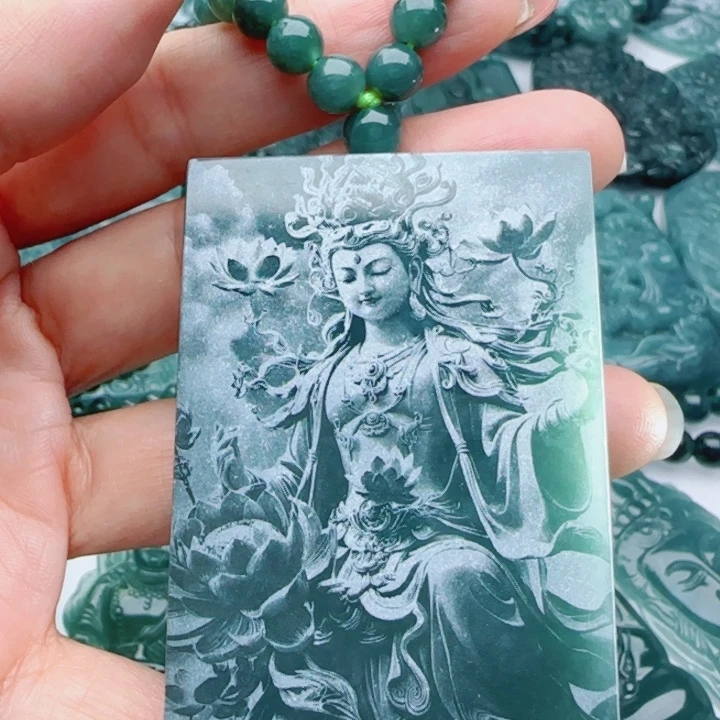 翡翠未镶嵌颈饰多样性发货天然A货翡翠