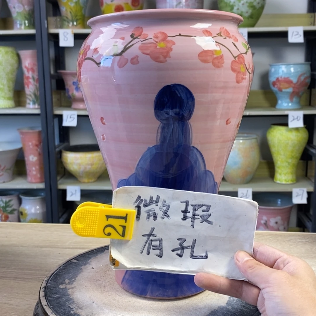 景德镇手工手绘陶瓷花盆