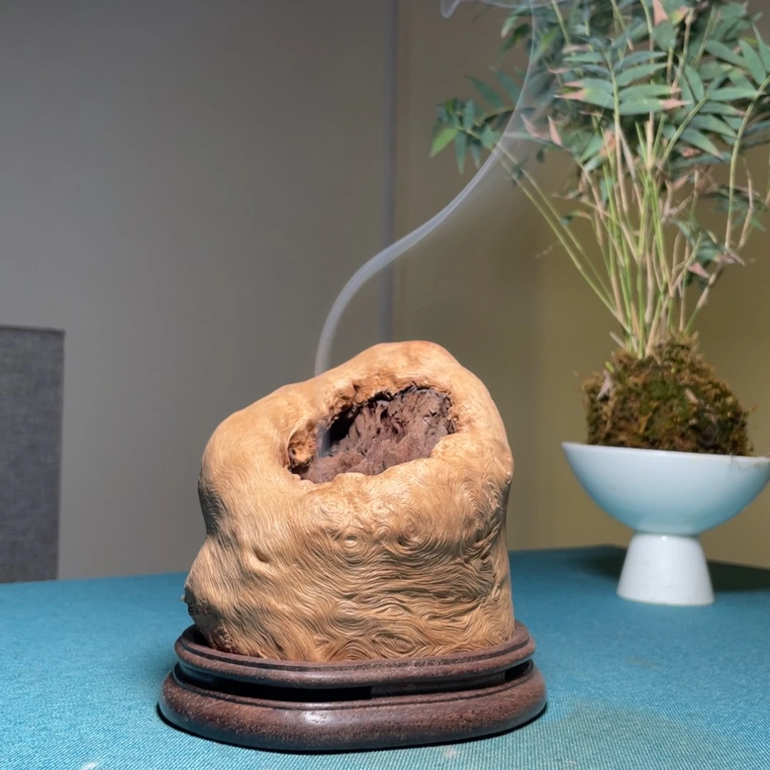 荔枝木随行香炉摆件