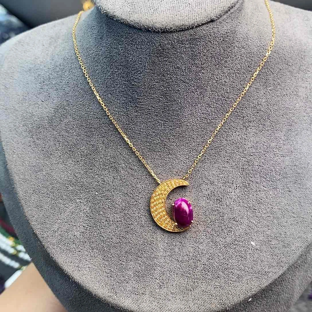 苏纪石（舒俱来）项链18K金镶嵌