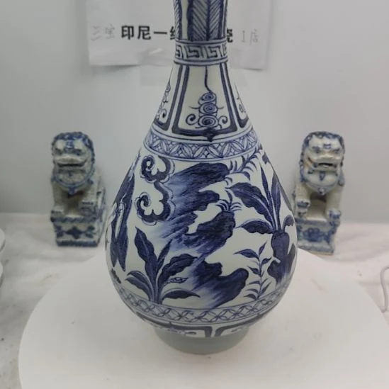 富***祥陶其他青花人物玉壶春瓶一件全品