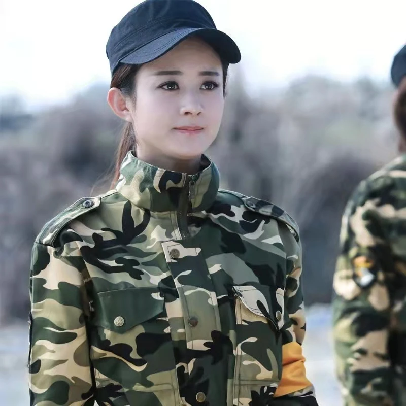 迷彩服套装男女军训春秋学生工人工地加厚耐磨劳保服装男装工作服