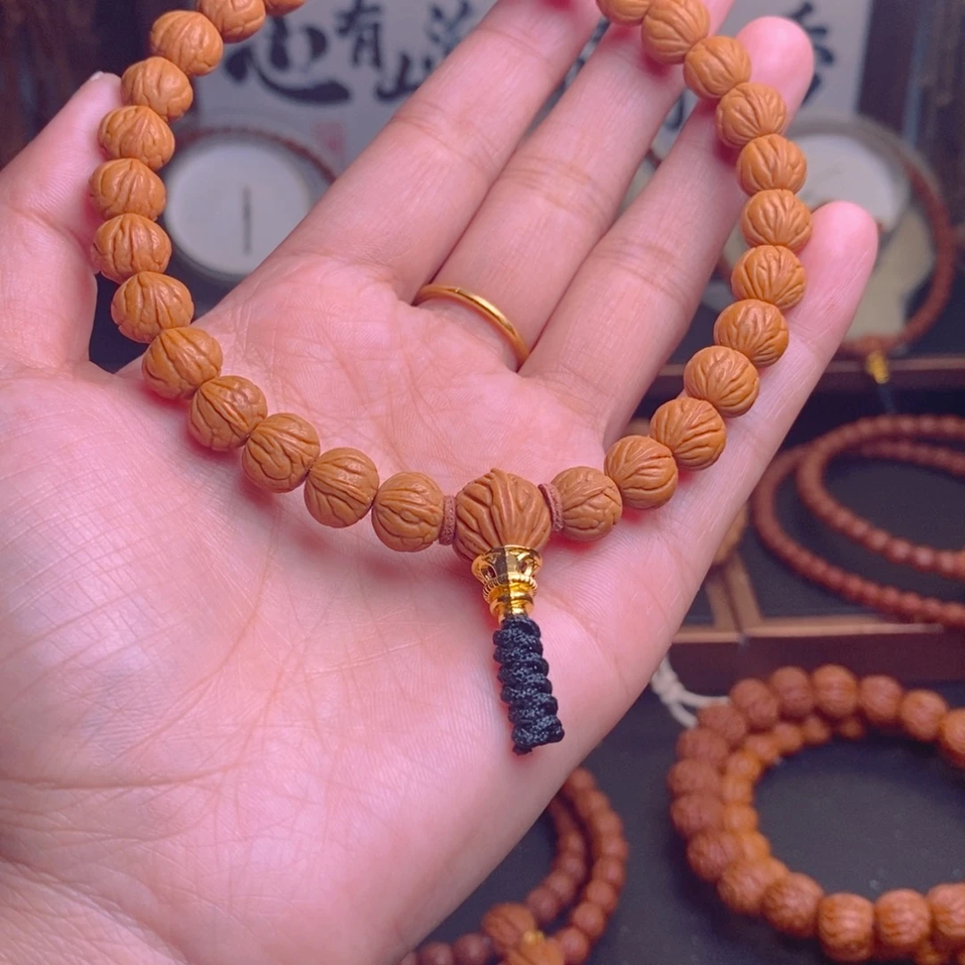 桃核手串龙纹桃核