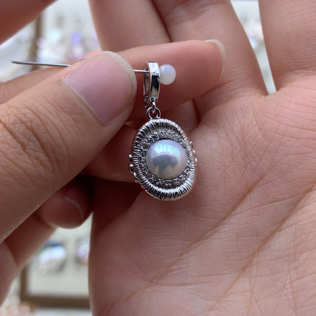 淡水珍珠合金吊坠