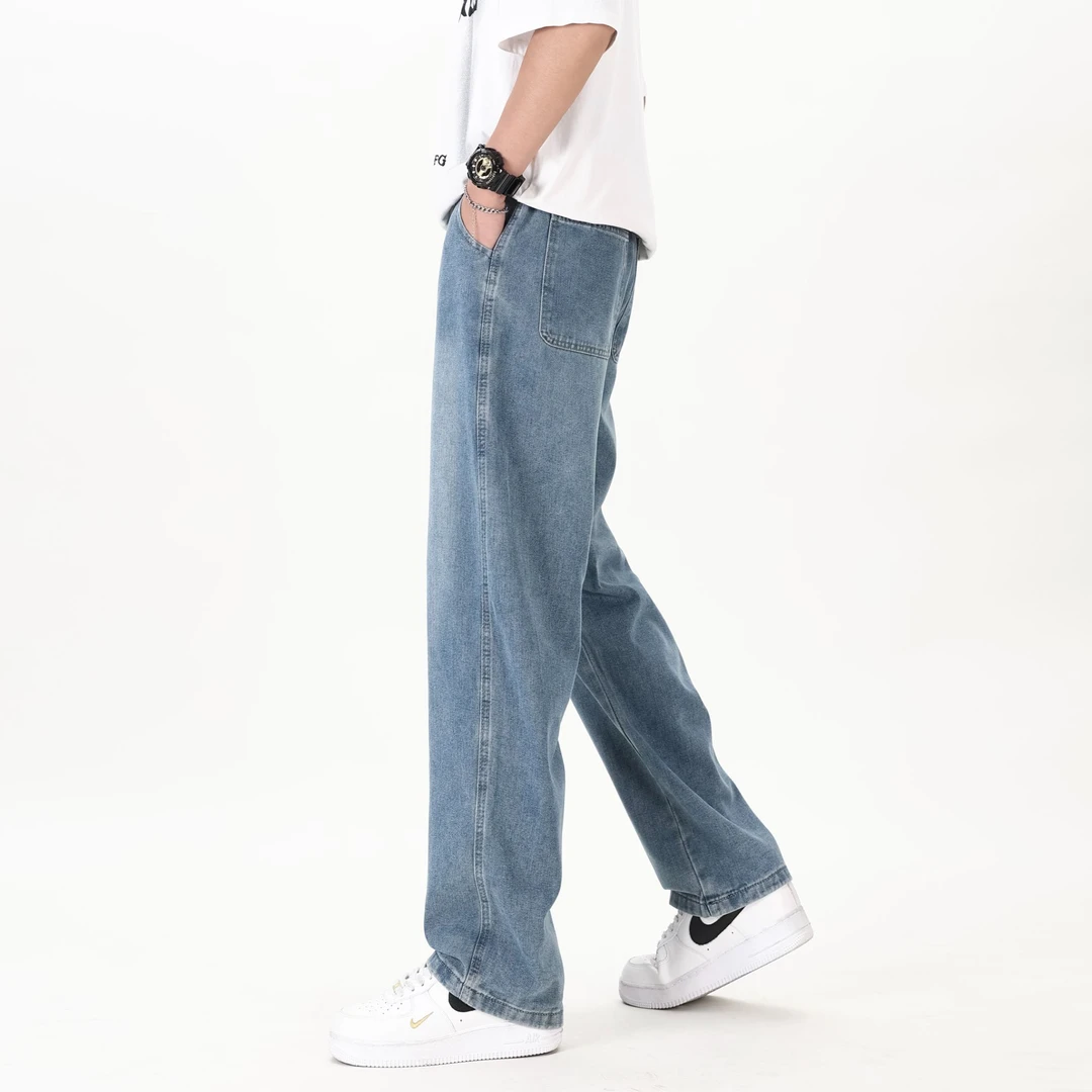 牛仔裤男春秋2025新款直筒男生爆款潮流蓝色百搭