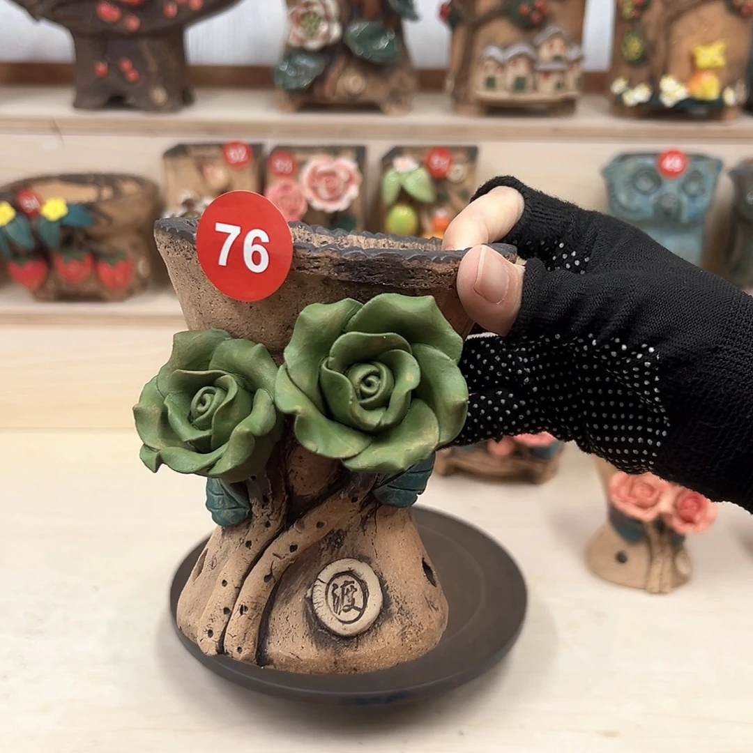 紫砂花盆76号内口9外高13