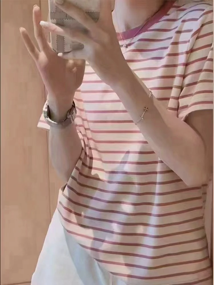 半袖显瘦刺绣百搭棉体