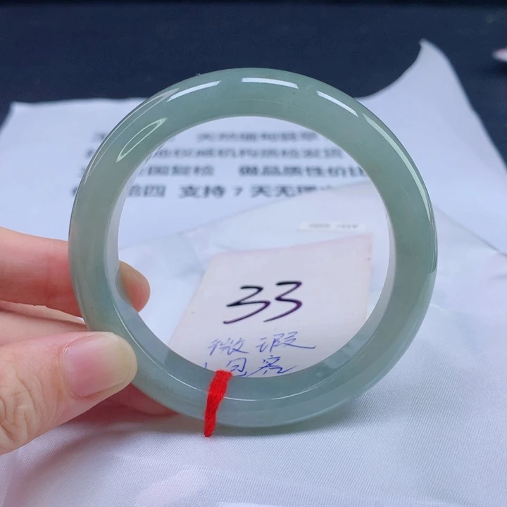 翡翠未镶嵌手镯湖水绿5555655