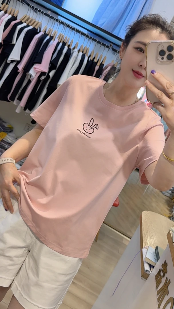 沣姿韵2025夏季新款2166-时尚简约 百搭T恤